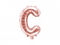 Ballon mylar Lettre ''C'' - 35cm - or rose