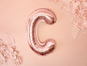 Ballon mylar Lettre ''C'' - 35cm - or rose