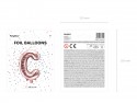 Ballon mylar Lettre ''C'' - 35cm - or rose