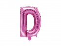 Ballon mylar Lettre ''D'' - 35cm - rose foncé