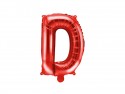 Ballon en mylar Lettre ''D'' - 35cm - rouge