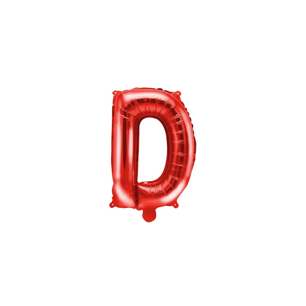 Ballon en mylar Lettre ''D'' - 35cm - rouge