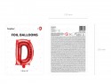 Ballon en mylar Lettre ''D'' - 35cm - rouge