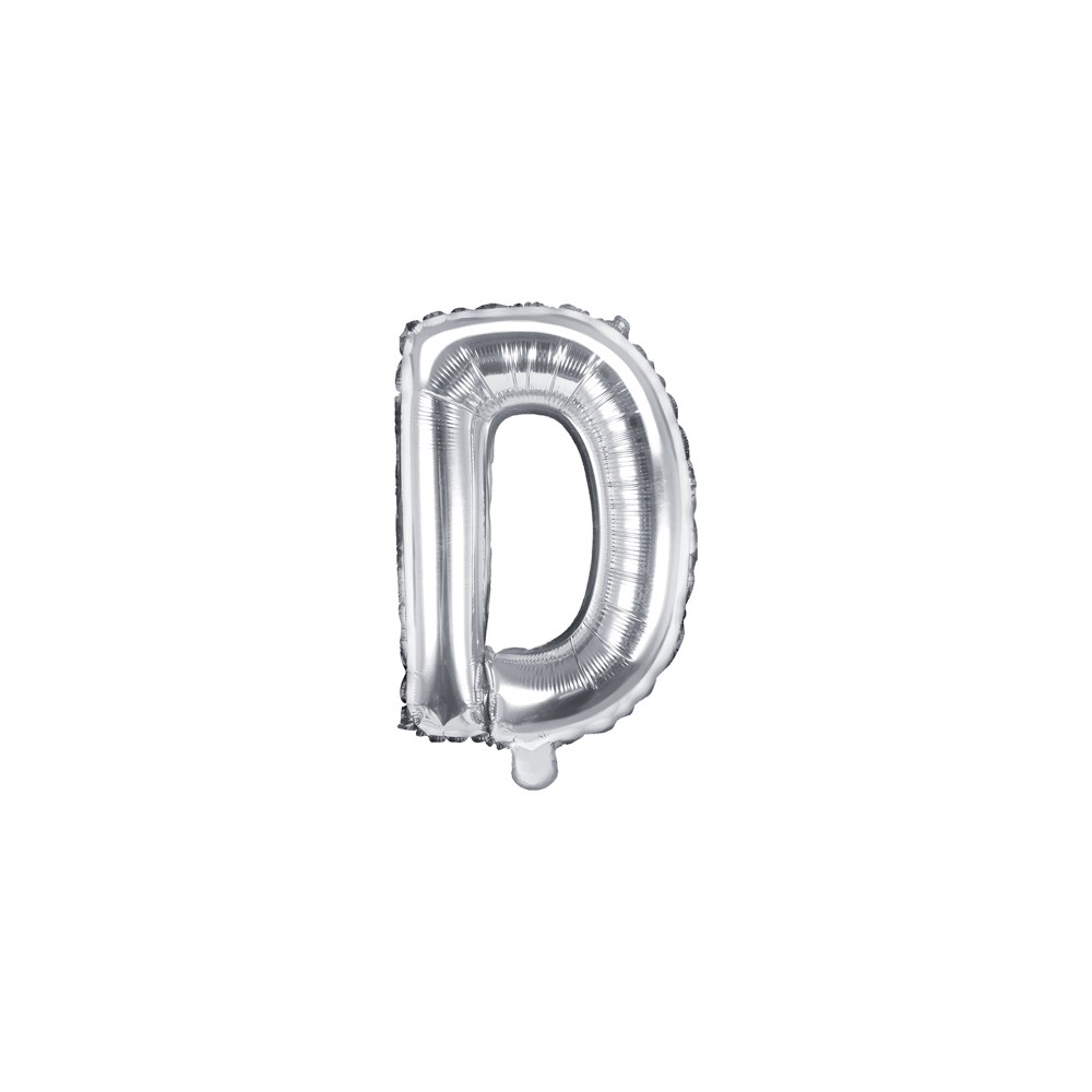 Ballon mylar lettre ''D'' - 35cm - argent