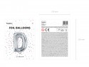 Ballon mylar lettre ''D'' - 35cm - argent