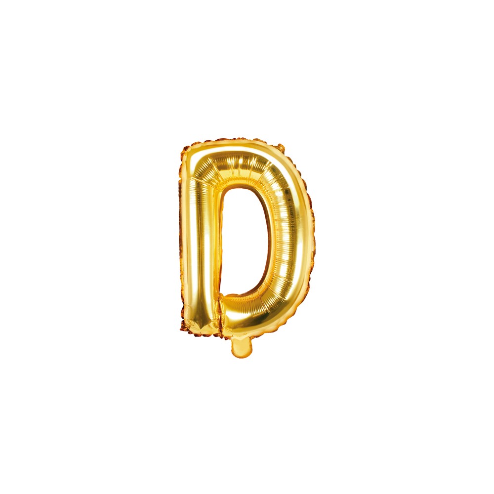 Ballon mylar lettre ''D'' - 35cm - or