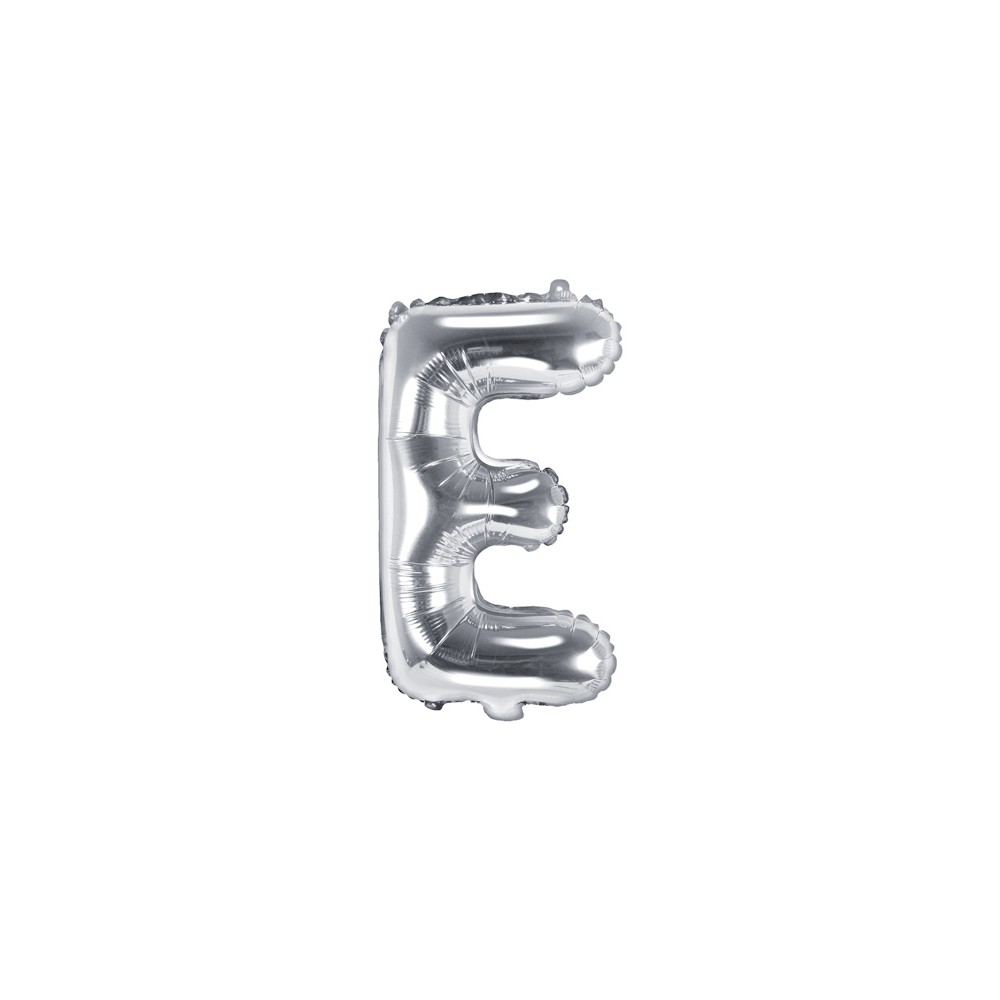 Ballon mylar lettre ''E'' - 35cm - argent
