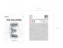 Ballon mylar lettre ''E'' - 35cm - argent
