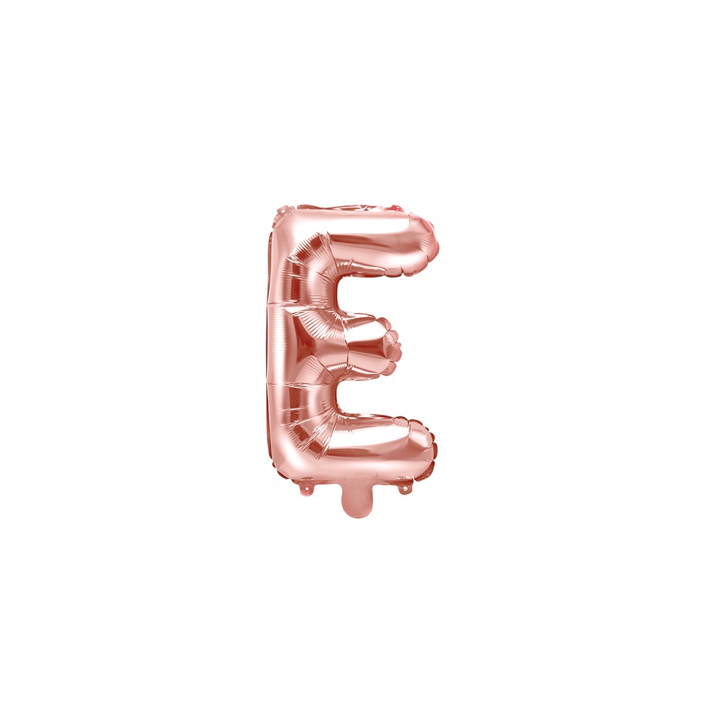 Ballon mylar Lettre ''E'' - 35cm - or rose