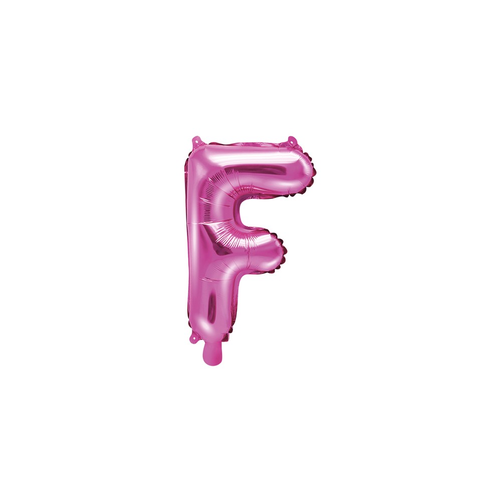 Ballon mylar Lettre ''F'' - 35cm - rose foncé