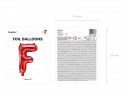 Ballon en mylar Lettre ''F'' - 35cm - rouge