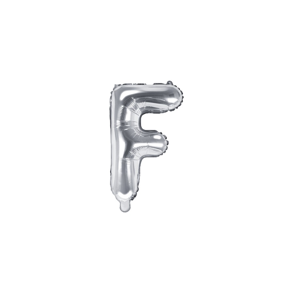 Ballon mylar lettre ''F'' - 35cm - argent