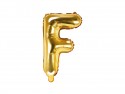 Ballon mylar lettre ''F'' - 35cm - or