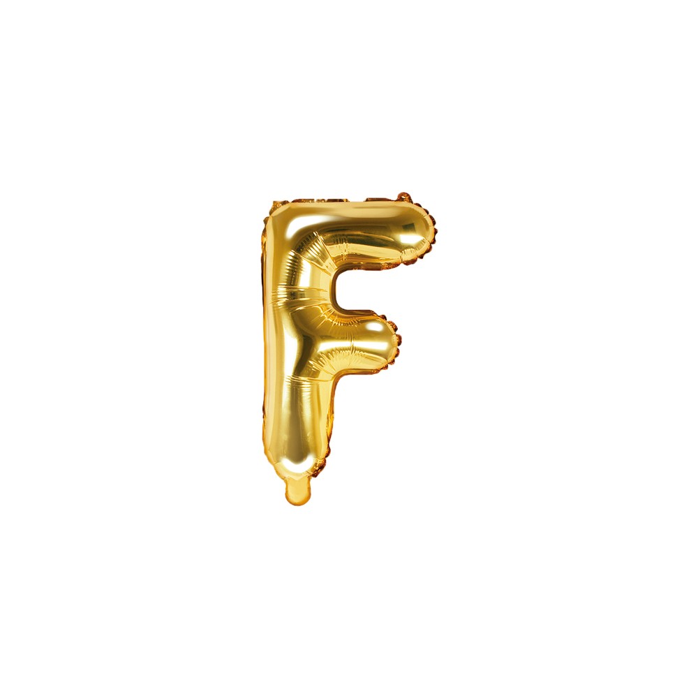 Ballon mylar lettre ''F'' - 35cm - or