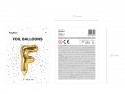 Ballon mylar lettre ''F'' - 35cm - or
