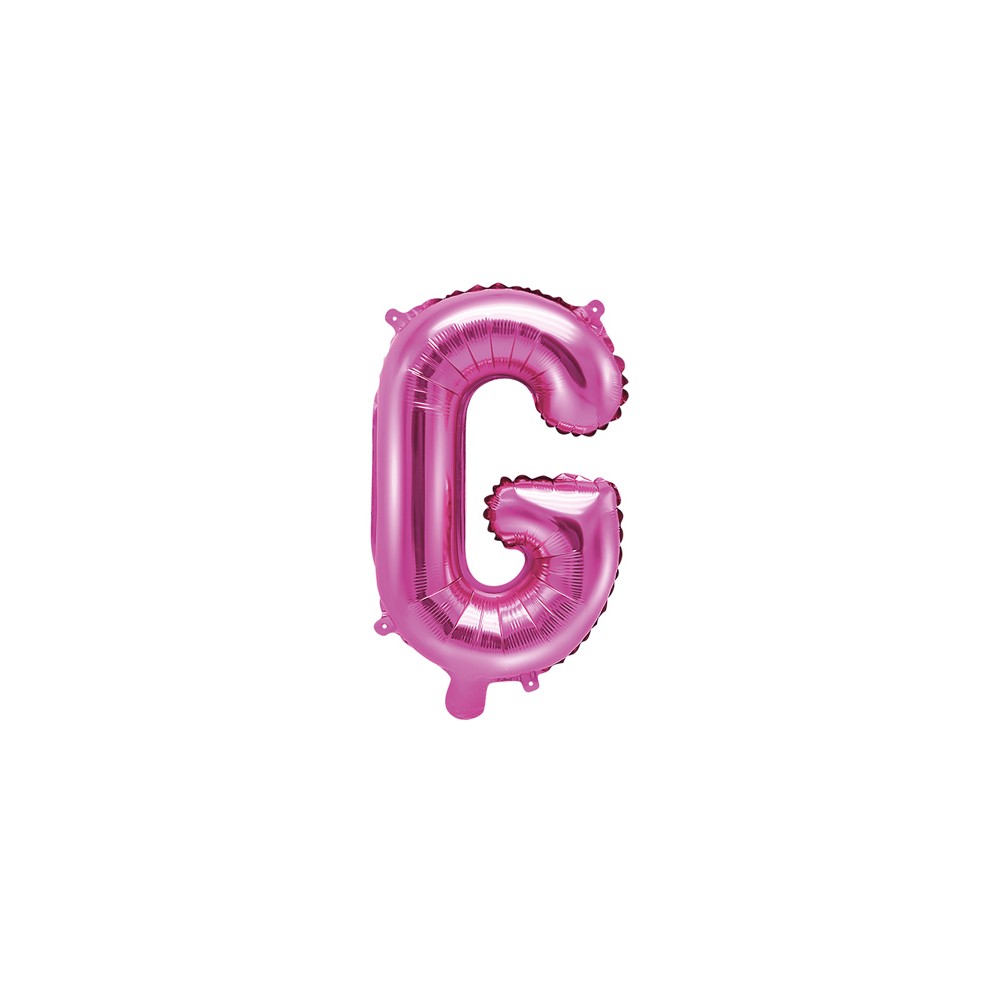 Ballon mylar Lettre ''G'' - 35cm - rose foncé