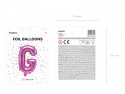 Ballon mylar Lettre ''G'' - 35cm - rose foncé