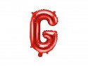 Ballon en mylar Lettre ''G'' - 35cm - rouge