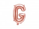 Ballon mylar Lettre ''G'' - 35cm - or rose