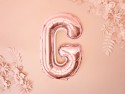 Ballon mylar Lettre ''G'' - 35cm - or rose