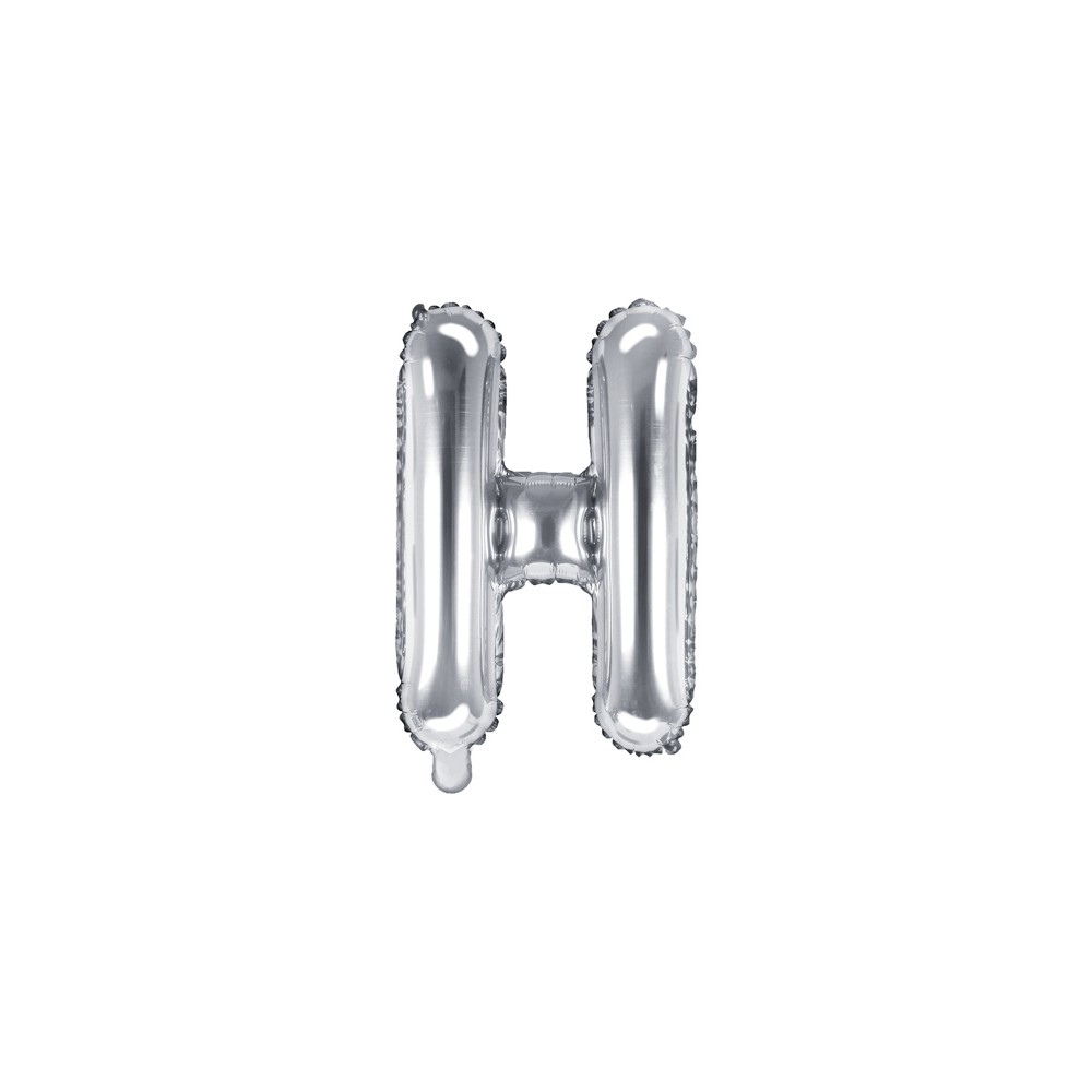 Ballon mylar lettre ''H'' - 35cm - argent