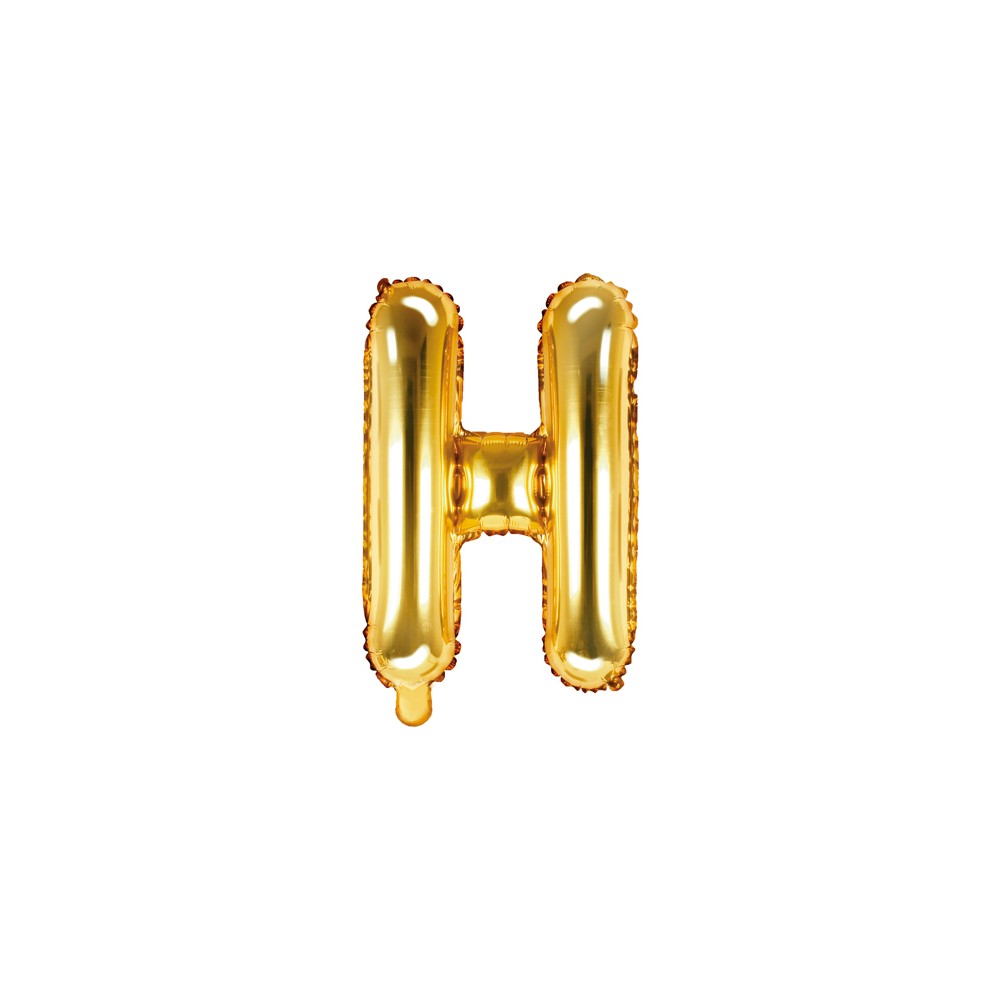 Ballon mylar lettre ''H'' - 35cm - or