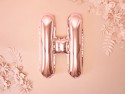 Ballon mylar Lettre ''H'' - 35cm - or rose
