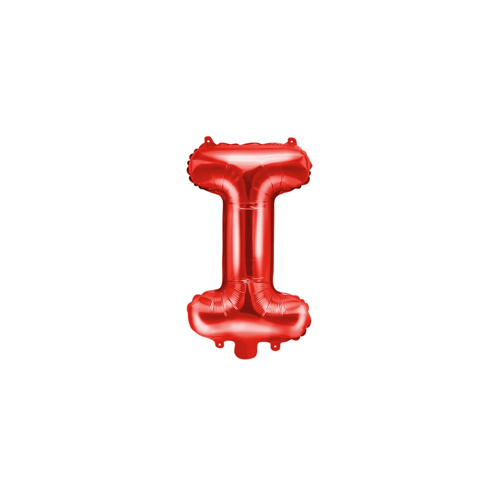Ballon en mylar Lettre ''I'' - 35cm - rouge