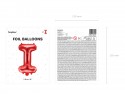 Ballon en mylar Lettre ''I'' - 35cm - rouge
