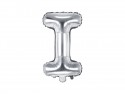 Ballon mylar lettre ''I'' - 35cm - argent