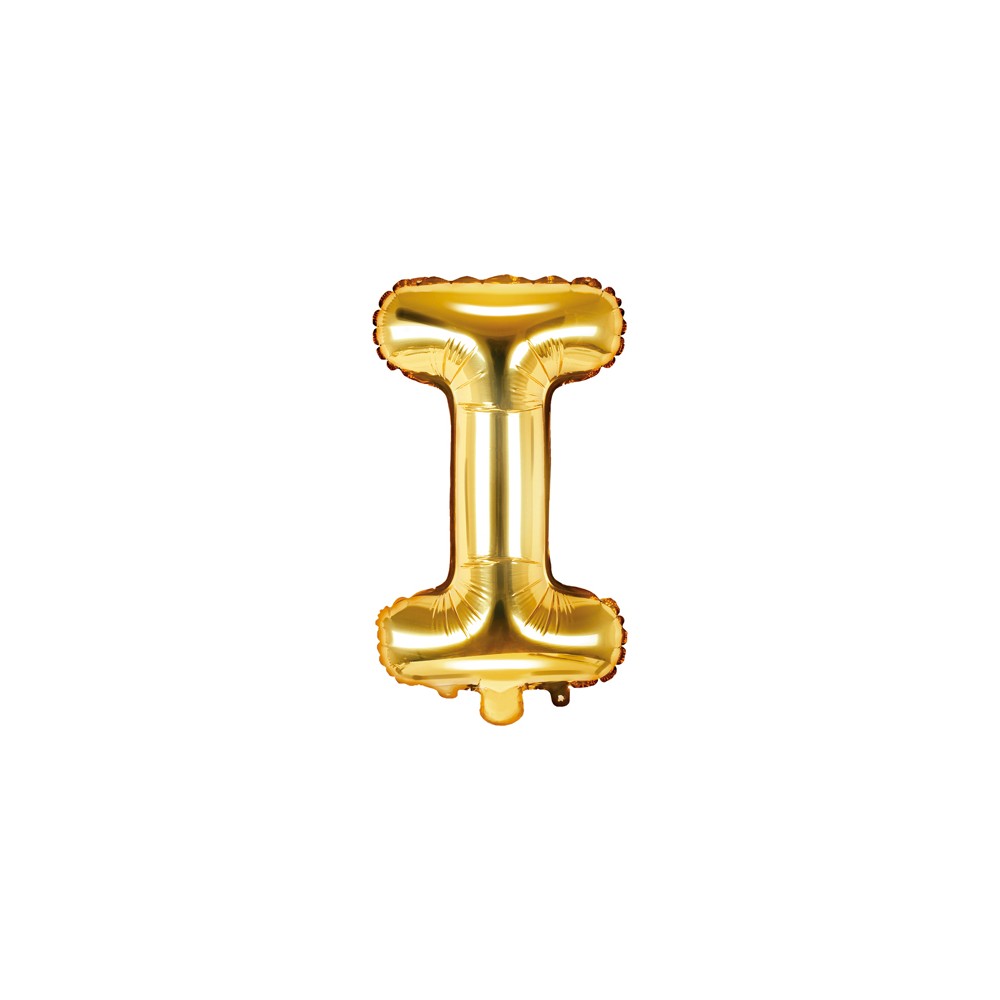 Ballon mylar lettre ''I'' - 35cm - or