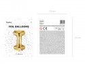 Ballon mylar lettre ''I'' - 35cm - or