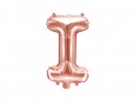Ballon mylar Lettre ''I'' - 35cm - or rose