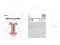 Ballon mylar Lettre ''I'' - 35cm - or rose