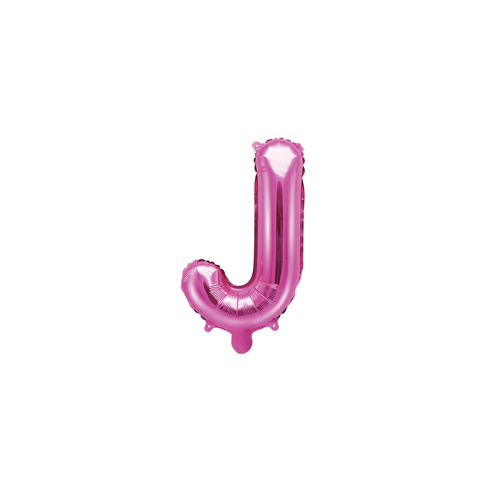 Ballon mylar Lettre ''J'' - 35cm - rose foncé