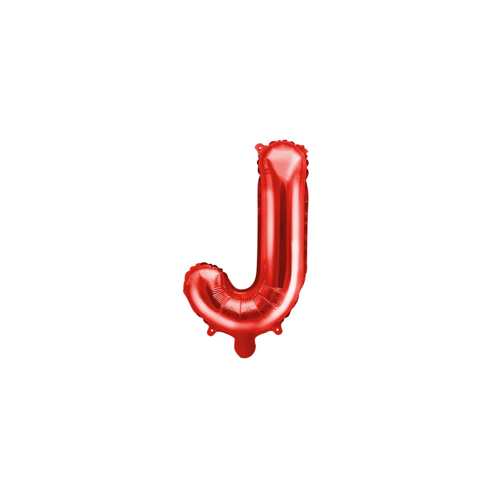 Ballon en mylar Lettre ''J'' - 35cm - rouge