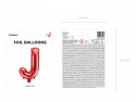 Ballon en mylar Lettre ''J'' - 35cm - rouge