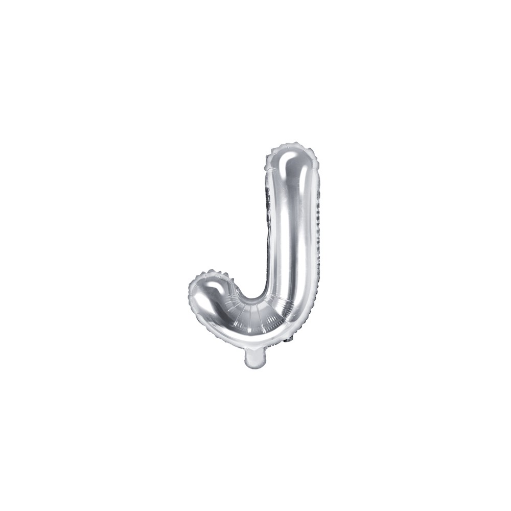 Ballon mylar lettre ''J'' - 35cm - argent