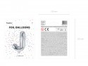 Ballon mylar lettre ''J'' - 35cm - argent