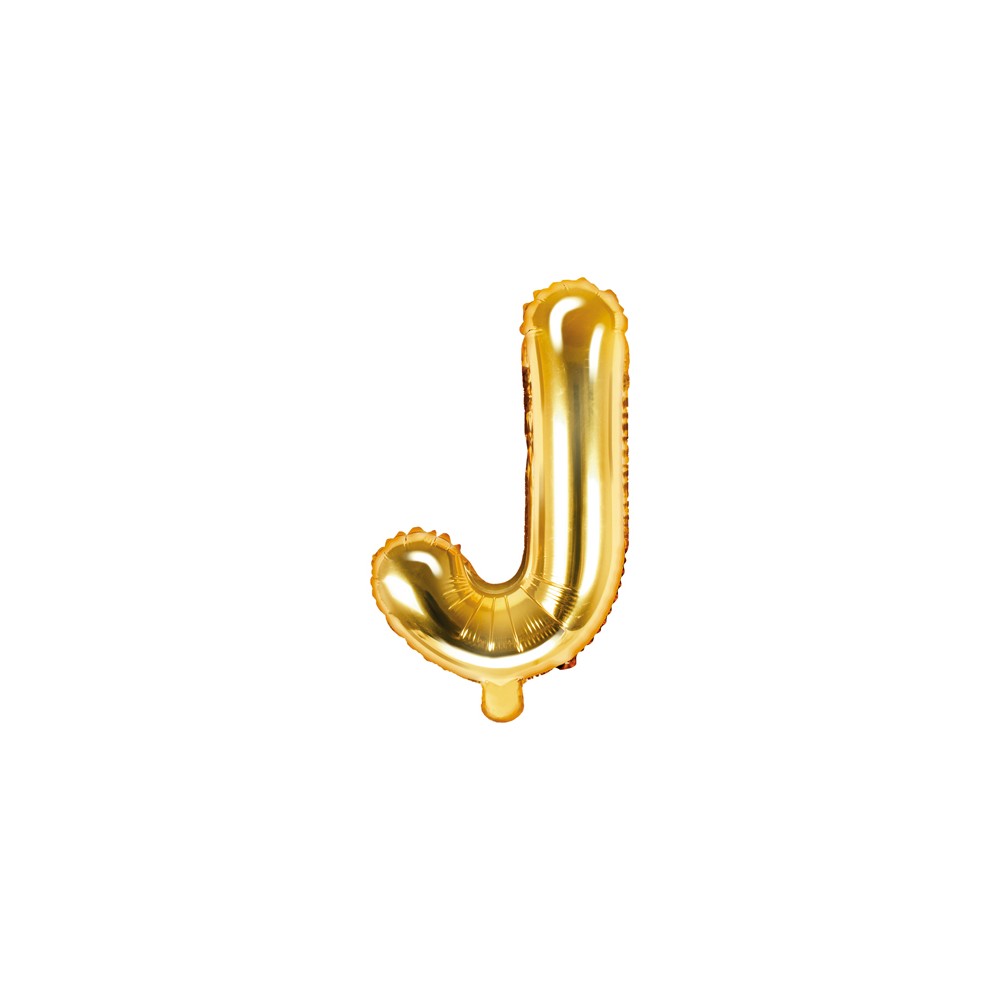 Ballon mylar lettre ''J'' - 35cm - or