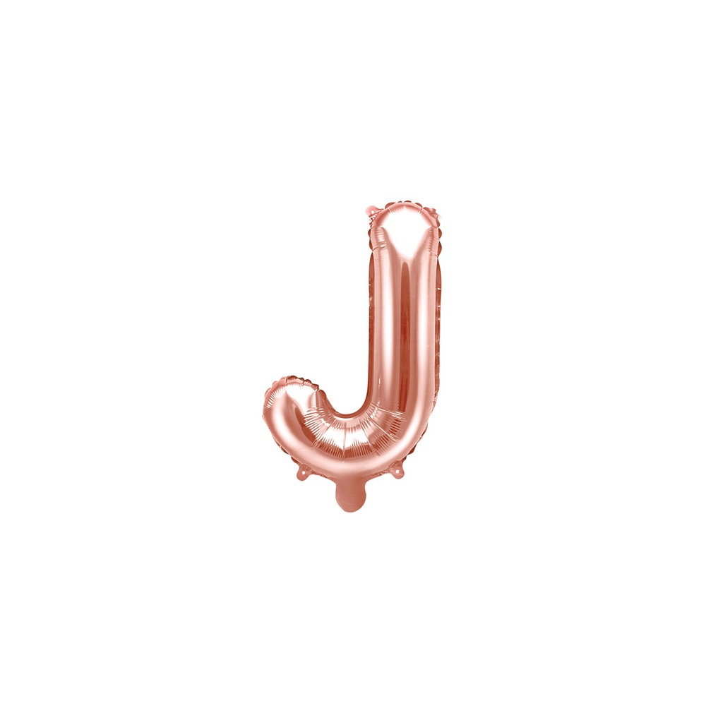 Ballon mylar Lettre ''J'' - 35cm - or rose