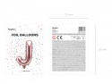 Ballon mylar Lettre ''J'' - 35cm - or rose