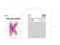 Ballon mylar Lettre ''K'' - 35cm - rose foncé