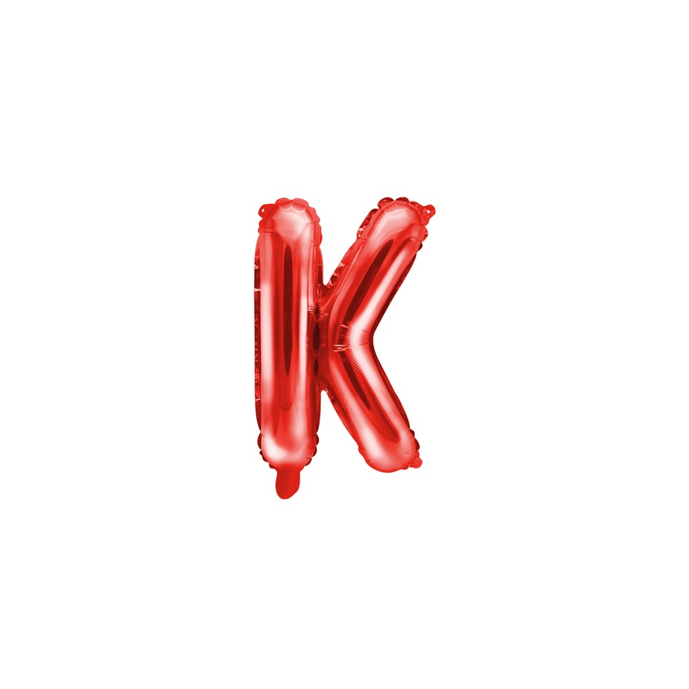 Ballon en mylar Lettre ''K'' - 35cm - rouge