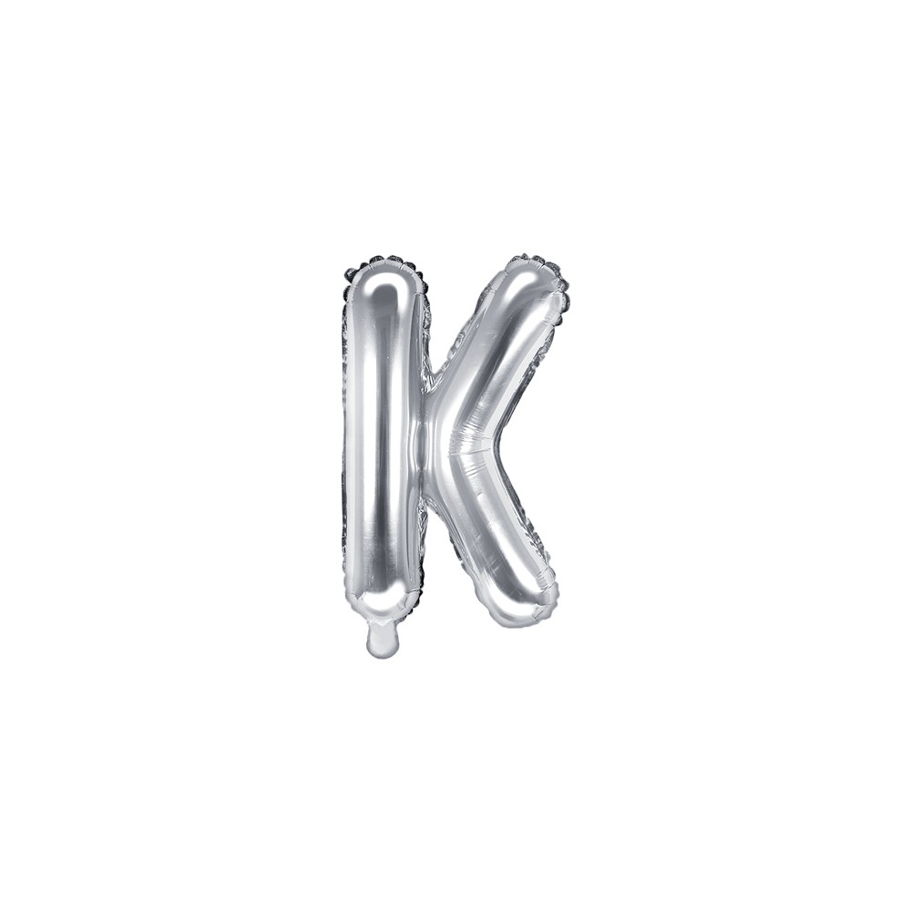 Ballon mylar lettre ''K'' - 35cm - argent