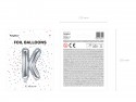 Ballon mylar lettre ''K'' - 35cm - argent