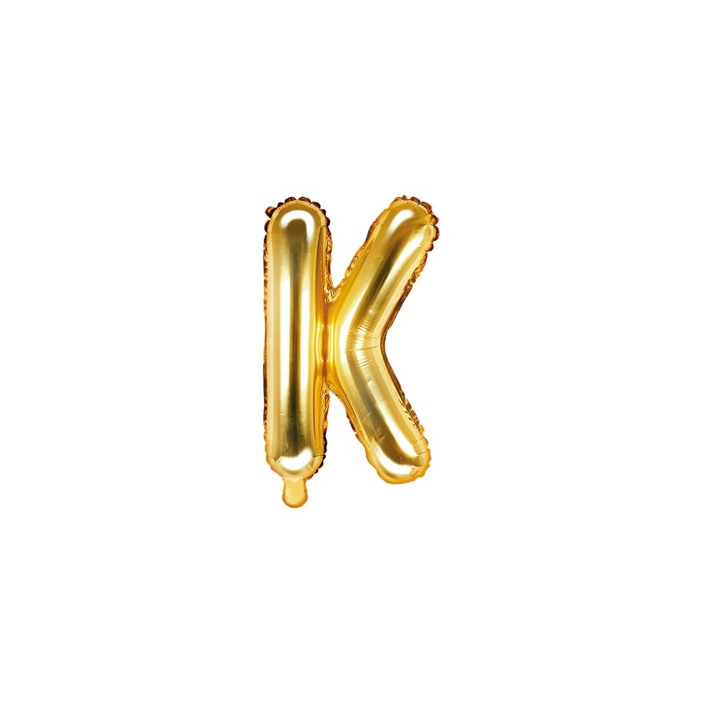 Ballon mylar lettre ''K'' - 35cm - or