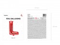 Ballon en mylar Lettre ''L'' - 35cm - rouge