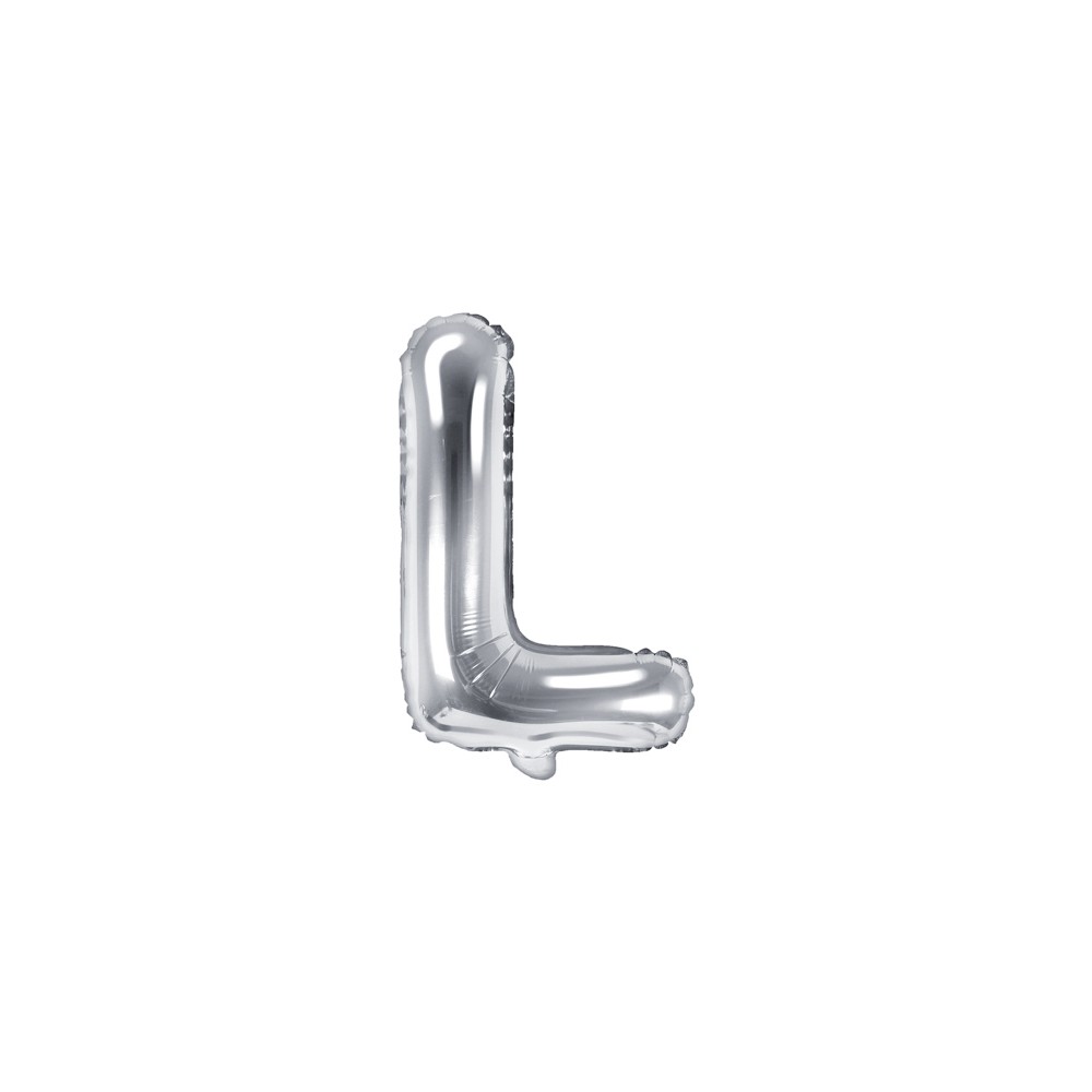 Ballon mylar lettre ''L'' - 35cm - argent