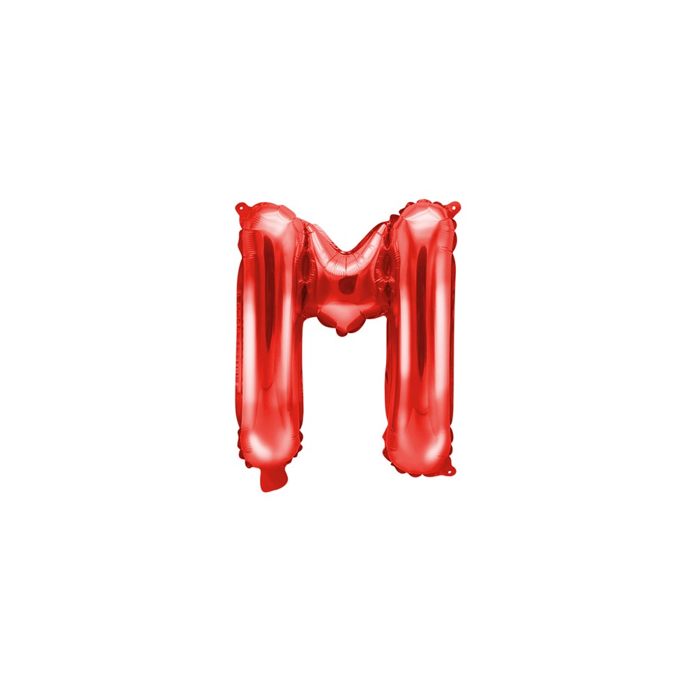 Ballon en mylar Lettre ''M'' - 35cm - rouge
